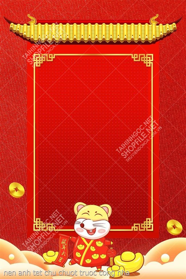 nen anh tet chu chuot truoc cong nha